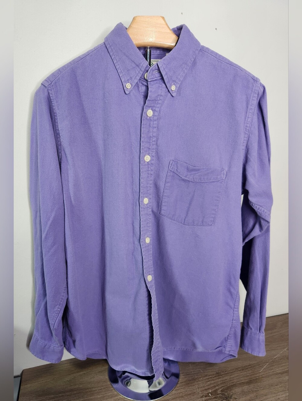 Vintage L.L. Bean Purple Long Sleeve Button Down Shirt